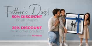 Fathersday! 50% discount on shapes & 25% discount on all other products. Use coupon code FATHER26