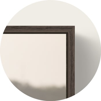 Forex foam board print with dark brown wood Chocolate oak floating frame