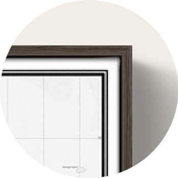 Dark brown wood Chocolate oak floating frame